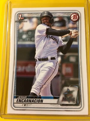 🔥🔥2020 Bowman JERAR ENCARNACION 1st Bowman Paper Base #BP-96 Marlins - Image 1 of 2