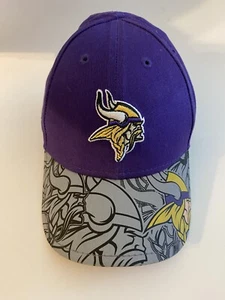 Minnesota Vikings Graphic Bill Baseball Cap Hat Logo 9Forty Youth New Era - Picture 1 of 7