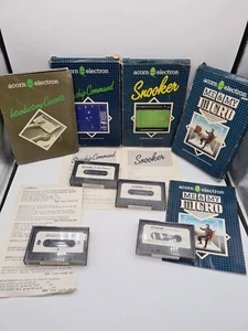Acorn Electron Games Plus Introductory Cassette Starship Command Snooker Lot A5 - Photo 1/8