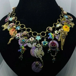 Collar Precioso Cristales Michal Negrin Tema Marino Hecho en Israel - Imagen 1 de 17