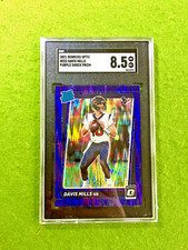 Davis Mills PURPLE SHOCK PRIZM ROOKIE CARD SGC 8.5 SP  2021 DAVIS MILLS Optic RC