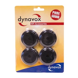 Zestaw 4 aluminiowych nóżek do urządzeń Dynavox Ø 50 mm czarne nóżki do urządzeń / nóżki do obudowy Hi-Fi - Zdjęcie 1 z 2