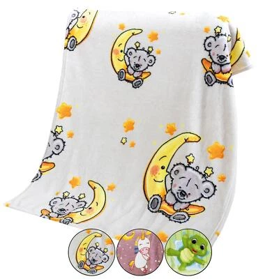 Babydecke 75x100cm Fleecedecke Kuscheldecke Wickeldecke Sofadecke Flauschdecke  - Bild 1 von 4