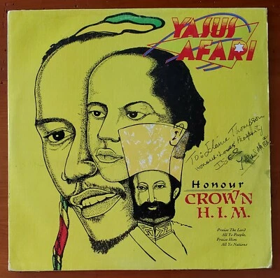 Yasus Afari ‎"Honour Crown H.I.M." LP 1997 DUB POETRY w/Letter, Poster & Picture - Image 1 of 4