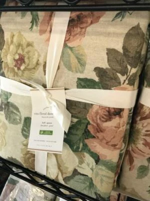 Pottery Barn Rita Floral Duvet Cover Neutral Queen Cottage Chic No Shams New - Image 1 of 4