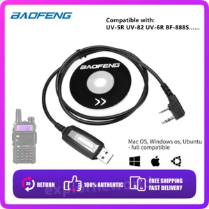 BAOFENG KABEL PROGRAMISTYCZNY I OPROGRAMOWANIE CD DO RADIOTELEFONÓW DWUKIERUNKOWYCH BAOFENG UV-5R BF-888S - Zdjęcie 1 z 11