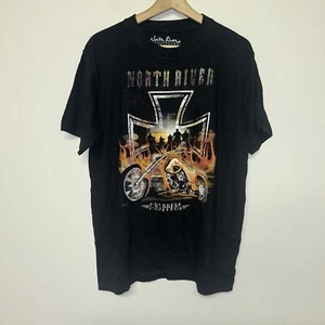 Vintage Y2k North River T-shirt Chopper, Deadstock NWT, Size Medium - Picture 1 of 3