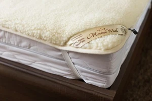 Sábana de cama reversible de lana y algodón merino australiano para todas las estaciones - Imagen 1 de 8