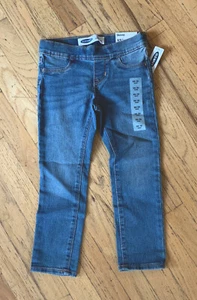 Old Navy Girls NWT SZ XS 5 PULLON Skinny Jean PULLON Medium Light Wash Comfy - Picture 1 of 5