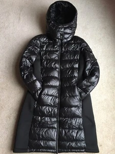 $428 BCBGMAXAZRIA Women's Hooded Quilted Mixed Media Jacket Puffer Coat S Black - Picture 1 of 3
