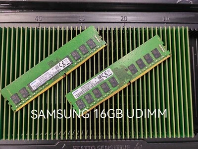 SAMSUNG 16GB DDR4 3200MHz 2933MHz 2666MHz 2400MHz 2133MHz 288pin ECC UDIMM RAM - Image 1 of 4