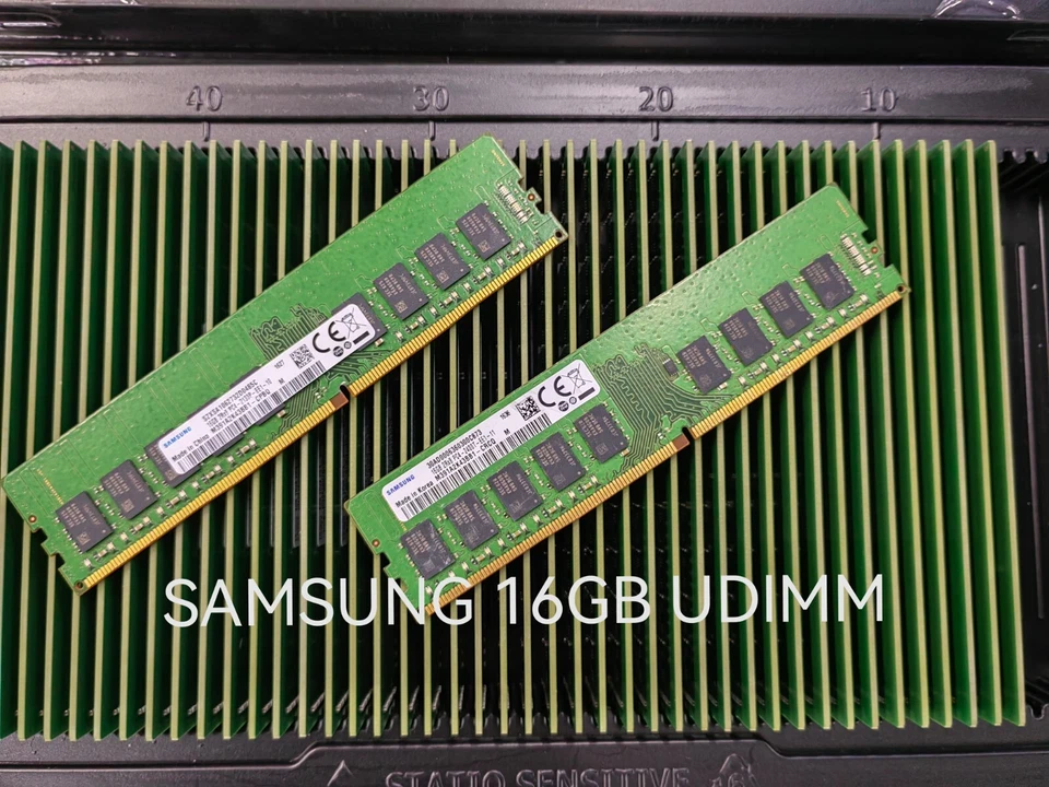 SAMSUNG 16GB DDR4 ECC UDIMM RAM 3200MHz 2933MHz 2666MHz 2400MHz 2133MHz 288pin - Image 1 of 1