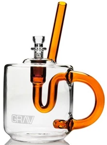 Grav® Taza de Café Taza Burbujeador Taza Ámbar Vidrio Borosilicato Envío Gratis *EE. UU.* - Imagen 1 de 1