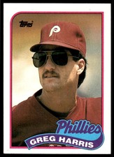 1989 Topps Greg Harris Philadelphia Phillies #627