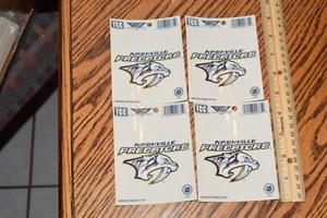 Menge 4 Nashville Predators 3" x 4" kleine statisch haftende Auto Fenster Aufkleber NEU NHL - Bild 1 von 3