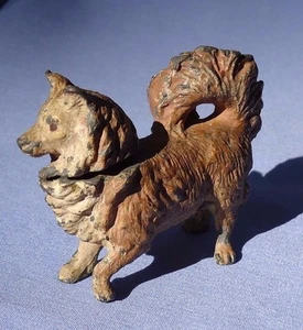POMERANIAN SPITZ SAMOYED HEYDE GERMANY METAL DOG FIGURINE - Picture 1 of 9