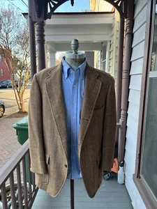 Vintage Brooks Brothers Brookstweed 42 Brown Tweed Wool Blazer Sport Coat Rare - Picture 1 of 17