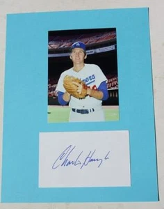 Charlie Hough LA Dodgers Baseball Hand Signed Autographed 3X5 Card Photo Set -- - Picture 1 of 1
