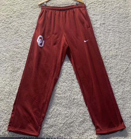 Nike Oklahoma Sooners Therma Fit Red Pants Size XL￼ Cover
