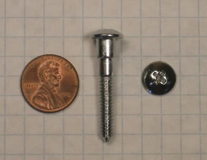 Jacknob #9863 SCHULTERSCHRAUBE, STAHL, #10-24, 1-5/16" LÄNGE, KREUZ, CHROM - Bild 1 von 2