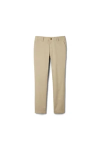 French Toast Girls’ Straight Fit Stretch Twill Pant Khaki, Sz 14 - Picture 1 of 2