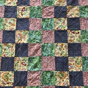 Lion King Patchwork Crib Comforter Reversible 39x49 Simba & Nala Handmade Throw - Picture 1 of 12
