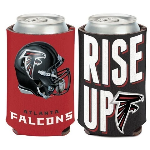 ATLANTA FALCONS "RISE UP" SOFT FOAM CAN BOTTLE COOZIE COOLER KOOZIE HOLDER Cover