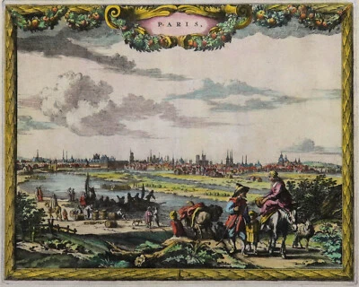 Paris - Visscher / Allard - Original von 1685 - Rare engraving - Bild 1 von 3
