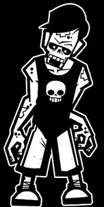  Zombie Goth Teen Boy Walking Dead Family Vinyl Decal Sticker - Picture 1 of 1