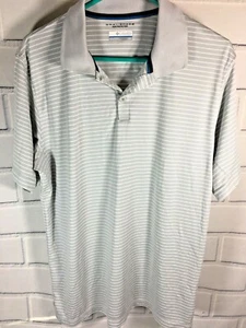 Polo Columbia Omni-Shade Hombre Talla L Mangas Cortas Gris Blanco UPF 30 (CC8) - Imagen 1 de 8