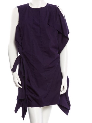 LOUIS VUITTON（LV） Abito Louis Vuitton indaco decostruito con finiture arricciate FR 42 US 10