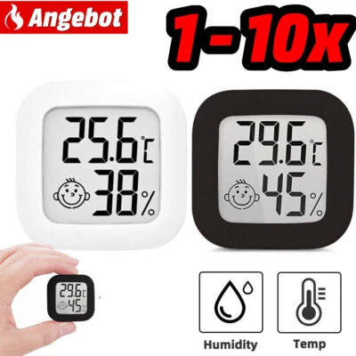Digital Thermo Hygrometer Mini Thermometer Luftfeuchtigkeit Temperaturmessgerät - Bild 1 von 4
