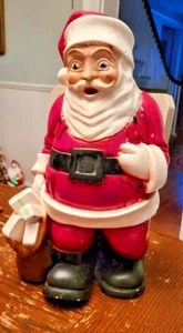 Vintage Babbo Natale gesso gesso ware banca anni 40 carnevale natale raro - Foto 1 di 8