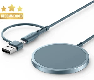Magnetic Wireless Charger 15W Fast Charging Pad for iPhone 16/15/14/13/12 Pro - Picture 1 of 12