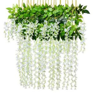 12Pcs/Wisteria False Silk Wreath Arch Wedding DIY Family Garden OfficePartyDecor