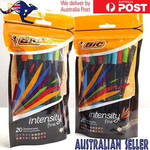 20 or 40pc Bic Intensity Fine Tip Pens Vibrant Colours Writing Drawing Drafting  - Picture 1 of 9