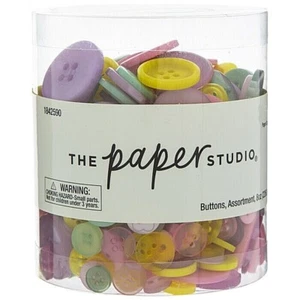 The Paper Studio PASTEL ASSORTED BUTTONS - 8 oz. - Picture 1 of 1