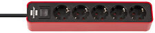 BRENNENSTUHL 1153230070 - Base mœltiple Ecolor roja/ negra con dise–o compacto (