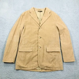 Banana Republic Jacket Mens 42 L Beige Tan Corduroy 3 Button Sport Coat Blazer - Picture 1 of 17