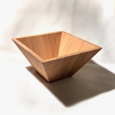 4 (Four)Bamboo Trapezoid  Bowls for Salads, Flowers,  Candy - Image 1 of 4