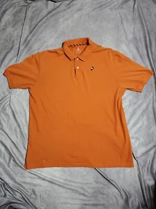 Men's Orange Walt Disney Parks Solid Mickey Embroidered Polo Shirt XXL - Stained - Picture 1 of 10