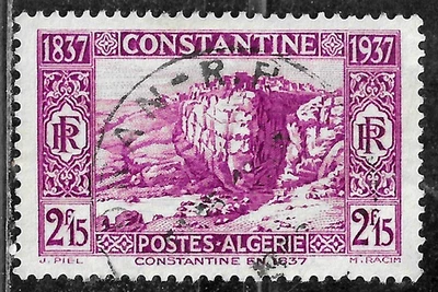 HICK GIRL- USED FRENCH ALGERIA STAMP   SC#116  1937  CONSTANTINE ISSUE    L911 - Image 1 of 2