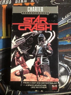 Star Crash (1979) Charter #90004 (1986) Spinell, Munro, Hasselhoff Sci Fi - Image 1 of 4