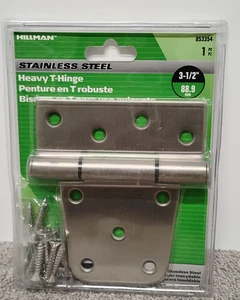 NEW HILLMAN # 853354 Stainless Steel 3-1/2" Heavy T-Hinge. (03) - Bild 1 von 5