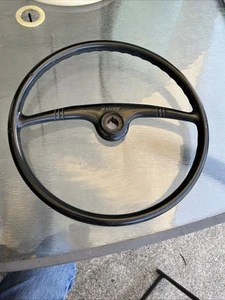 Vintage Kainer Chicago Boat Steering Wheel Black Overall Good Condition - Picture 1 of 8