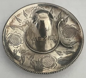 Bandeja Anillo Sombrero Plata Esterlina Plateria Alejo México De Colección. - Imagen 1 de 5