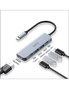 Hub USB-C 5 in 1 con uscita HDMI 4K - Photo 1/1