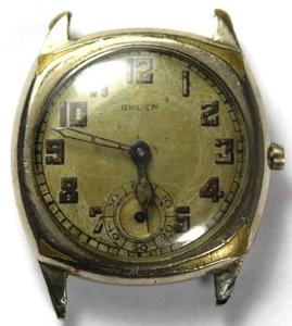 Gruen 15j 14k Gold Filled Military Watch - Vintage - Parts/Repair - Picture 1 of 5