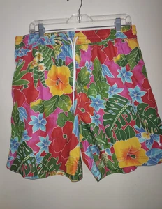 Polo Ralph Lauren Men's Swim Trunks XL Floral Lined Elastic Waist Pockets Multi - Picture 1 of 11