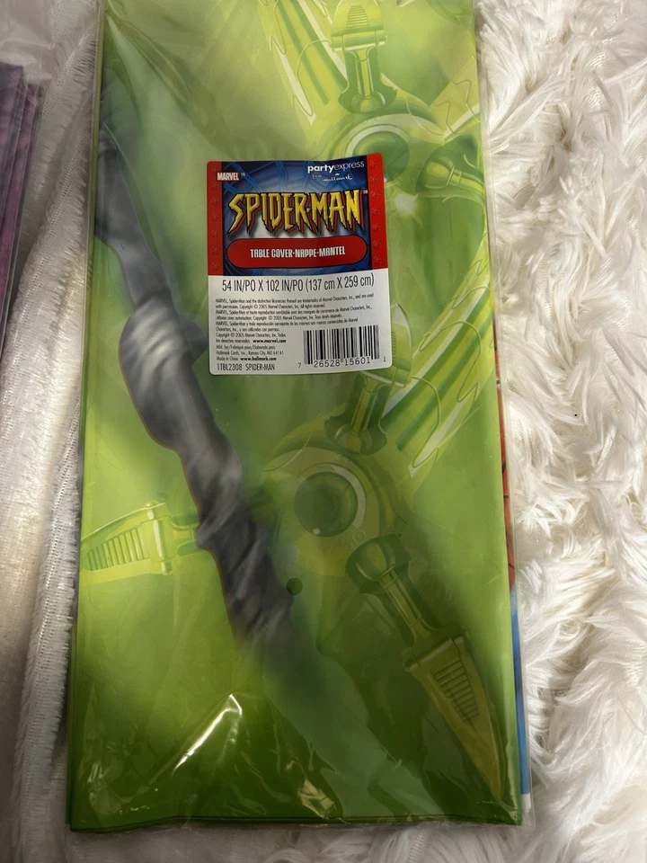 Cubierta de mesa 2 Hallmark Marvel Spider-Man. Plástico 54 X 104".. Nuevo. Verde. Tapa Foto 1 de 3